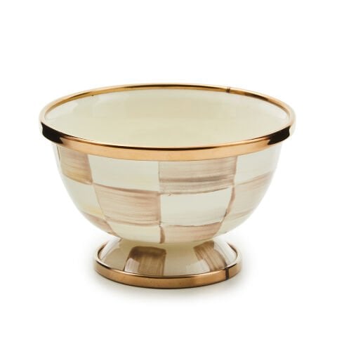 Mocha Check Little Sugar Bowl