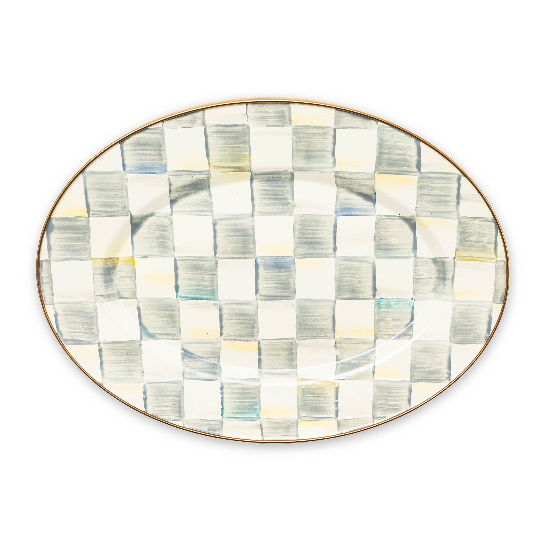Sterling Check Small Oval Platter