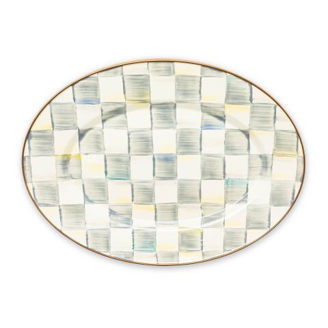Sterling Check Small Oval Platter