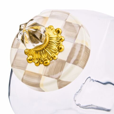 Sweets Jar with Mocha Check Lid