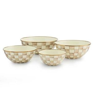 Mocha Check Small Everyday Bowl