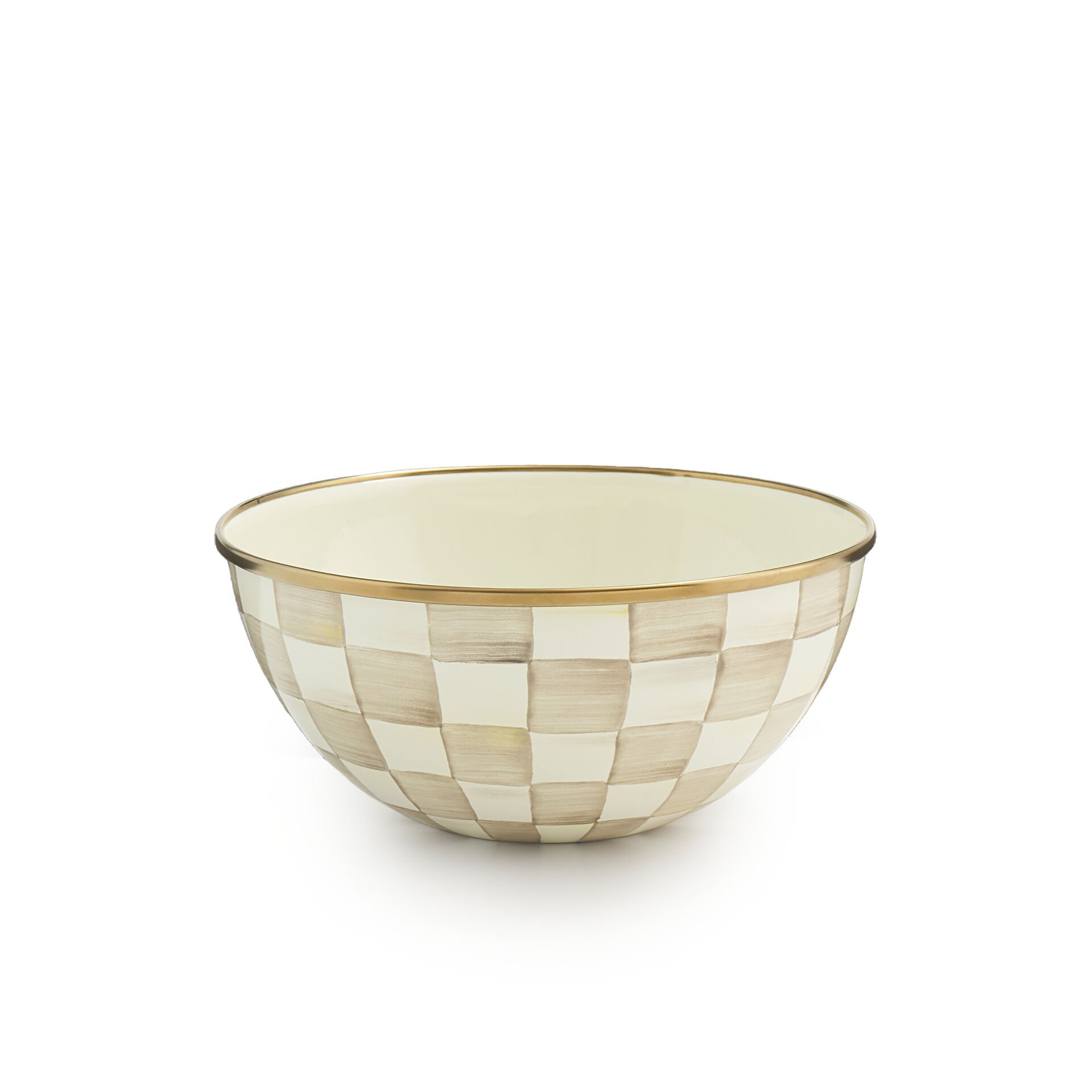 Mocha Check Small Everyday Bowl