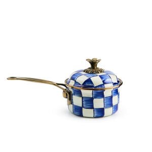 Royal Check Enamel 1 Qt. Saucepan
