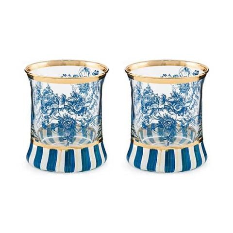 Royal English Garden Tumbler Glass Set of 2
