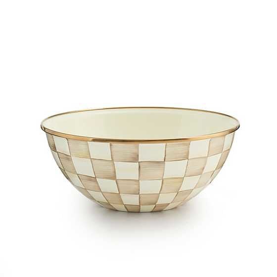 Mocha Check Large Everyday Bowl