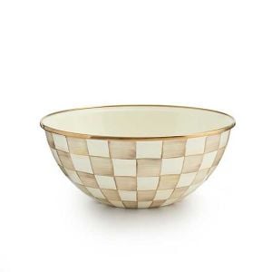 Mocha Check Large Everyday Bowl