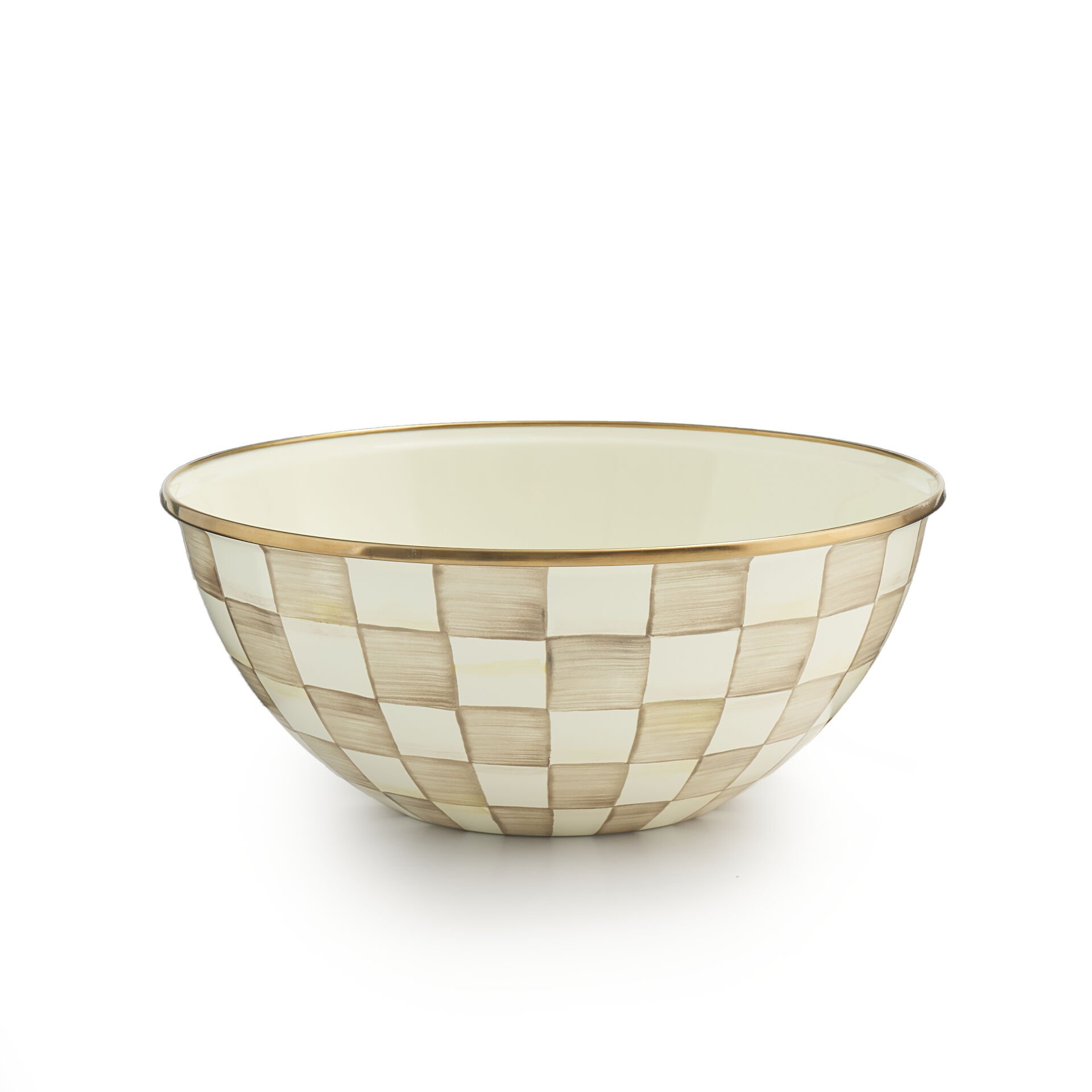 Mocha Check Large Everyday Bowl