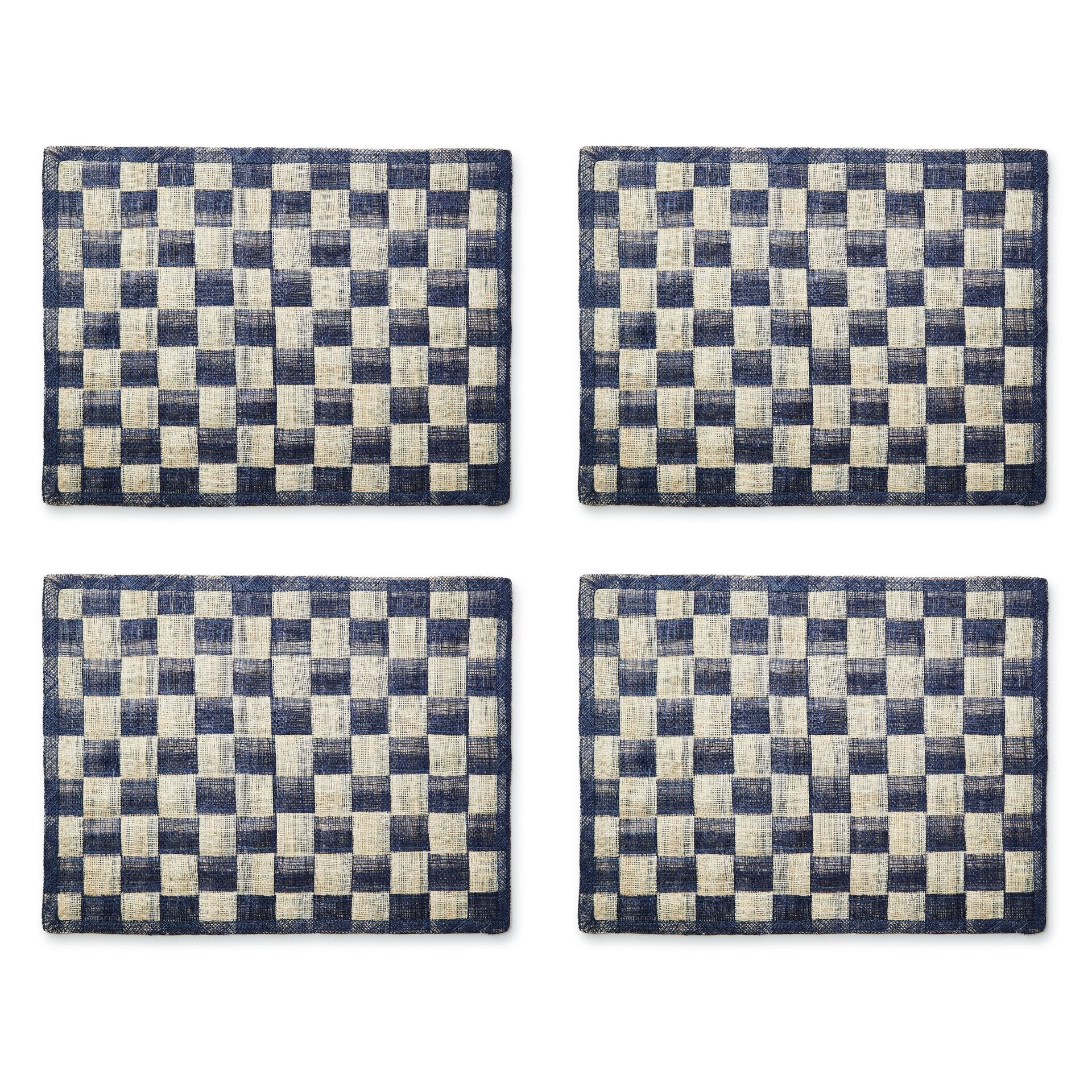Navy Sinamay Placemats Set of 4