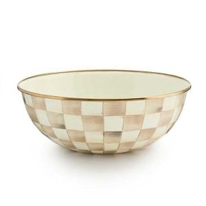 Mocha Check Extra Large Everyday Bowl