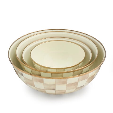 Mocha Check Extra Large Everyday Bowl