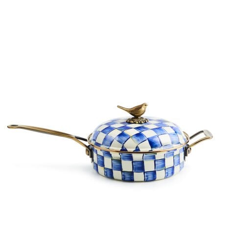 Royal Check Enamel 3 Qt. Saute Pan