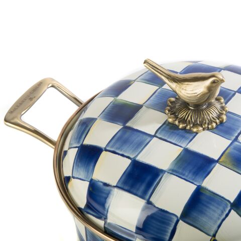 Royal Check Enamel 3 Qt. Saute Pan