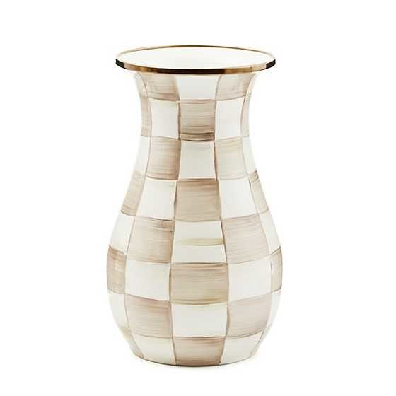 Mocha Check Tall Vase