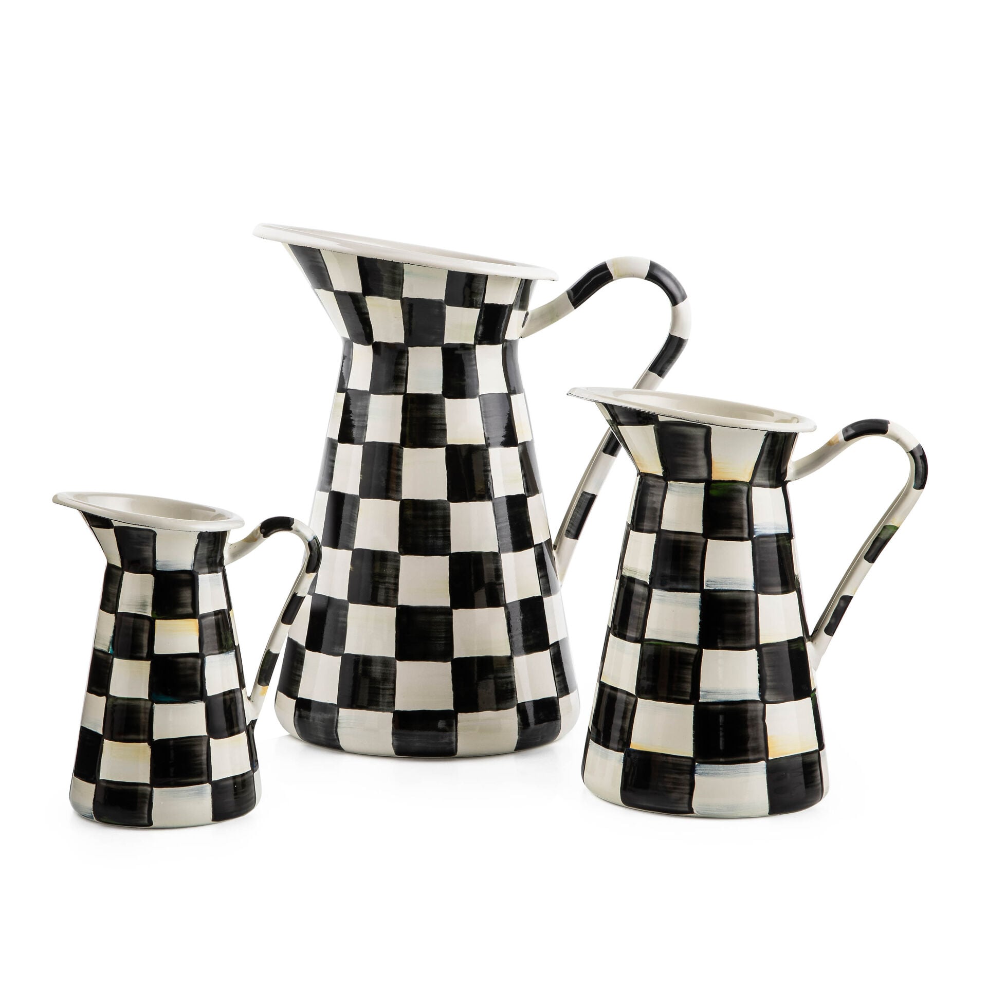 Courtly Check Enamel Practical Pitcher - Large
