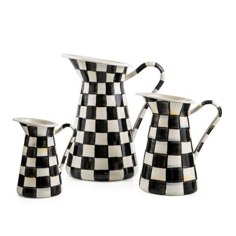 Courtly Check Enamel Practical Pitcher - Large