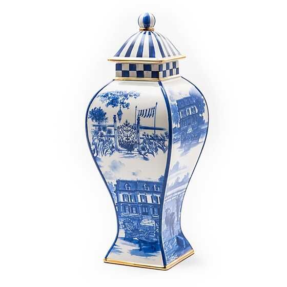 Royal Toile Ginger Jar - Small