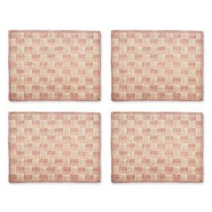 Pink Sinamay Placemats, Set of 4