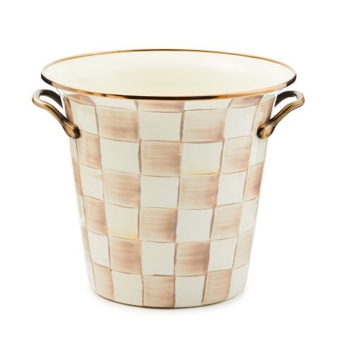 Mocha Check Wine Cooler