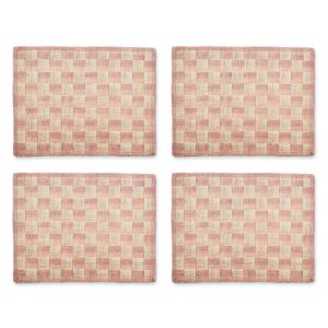 Pink Sinamay Placemats, Set of 4