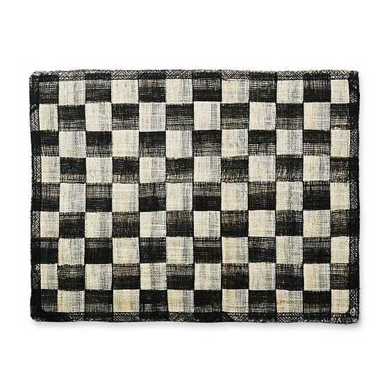Black Sinamay Placemats, Set of 4