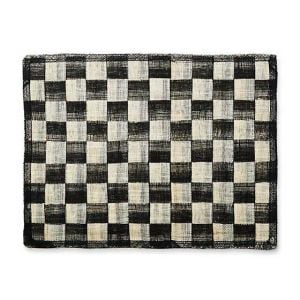 Black Sinamay Placemats, Set of 4