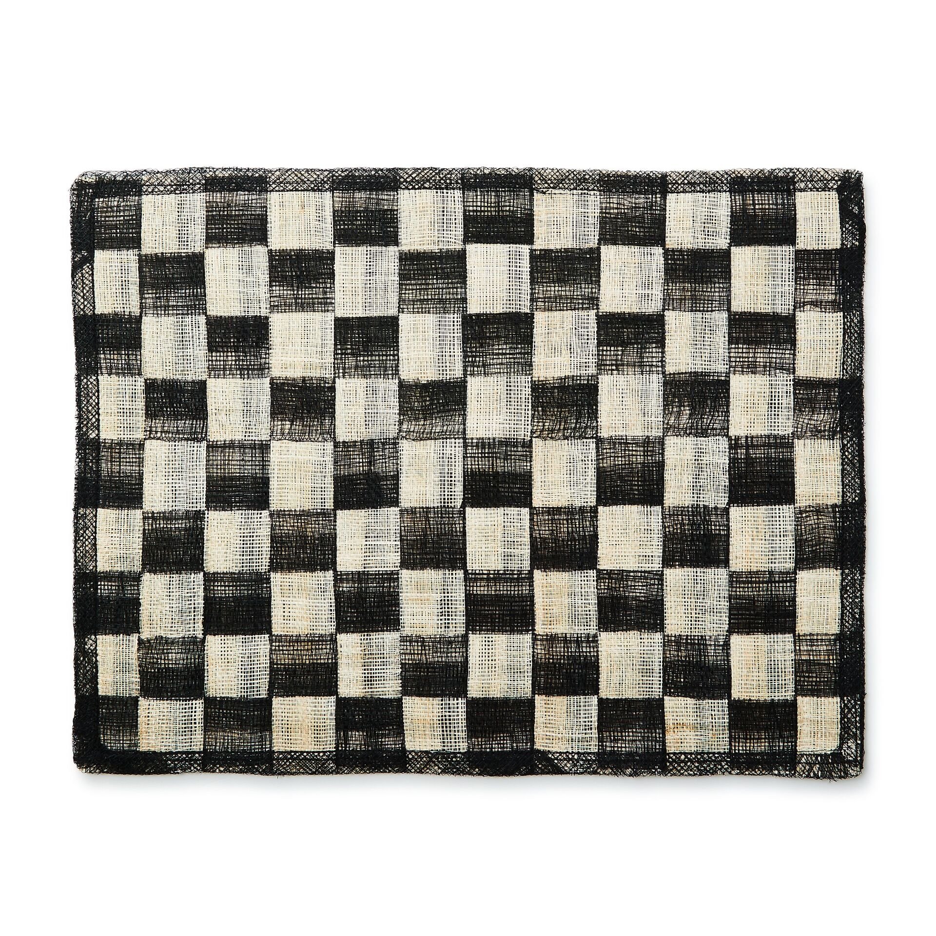 Black Sinamay Placemats, Set of 4