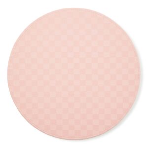 Pink Check Faux Leather Placemat
