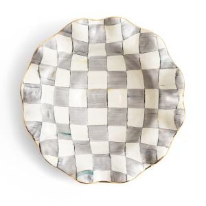 Sterling Check Medium Fluted Serving Bowl