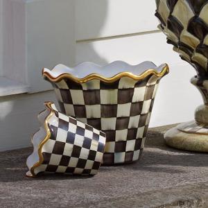 Courtly Check Garden Pot - 8''