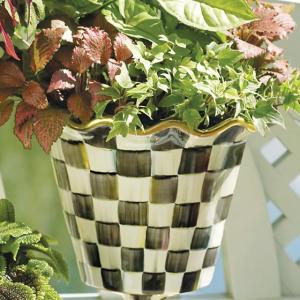 Courtly Check Garden Pot - 8''