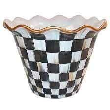 Courtly Check Garden Pot - 8''