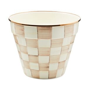 Mocha Check Extra Large Garden Pot