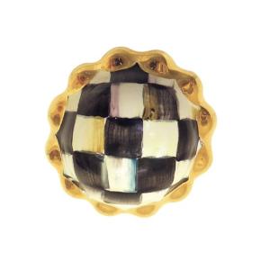 Petit Four Round Knob - Courtly Check