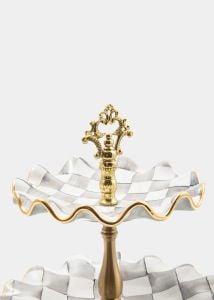 Sterling Check Three Tier Sweet Stand