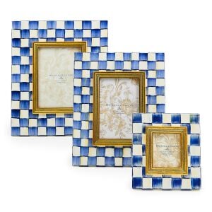 Royal Check Enamel Frame - 2.5'' x 3''