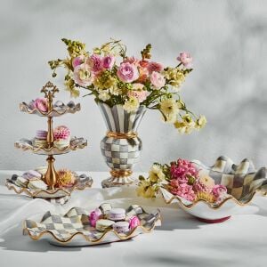 Sterling Check Three Tier Sweet Stand