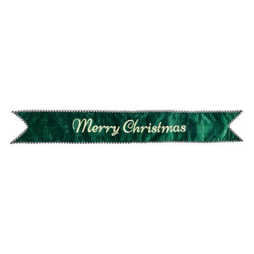 Merry Christmas Green Banner