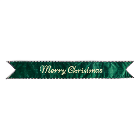 Merry Christmas Green Banner