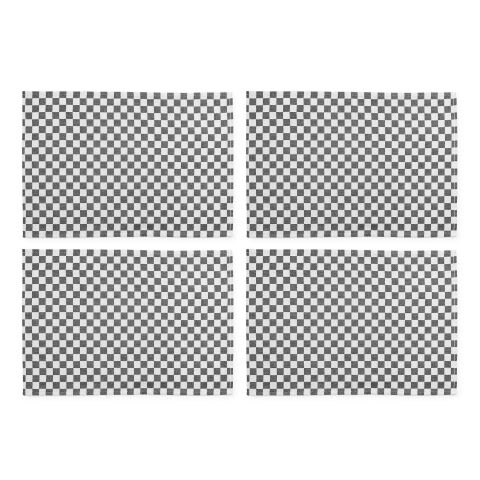 Black Check Placemat, Set of 4