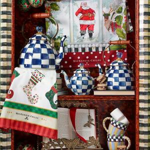 Royal Check Enamel Teapot - 4 Cup