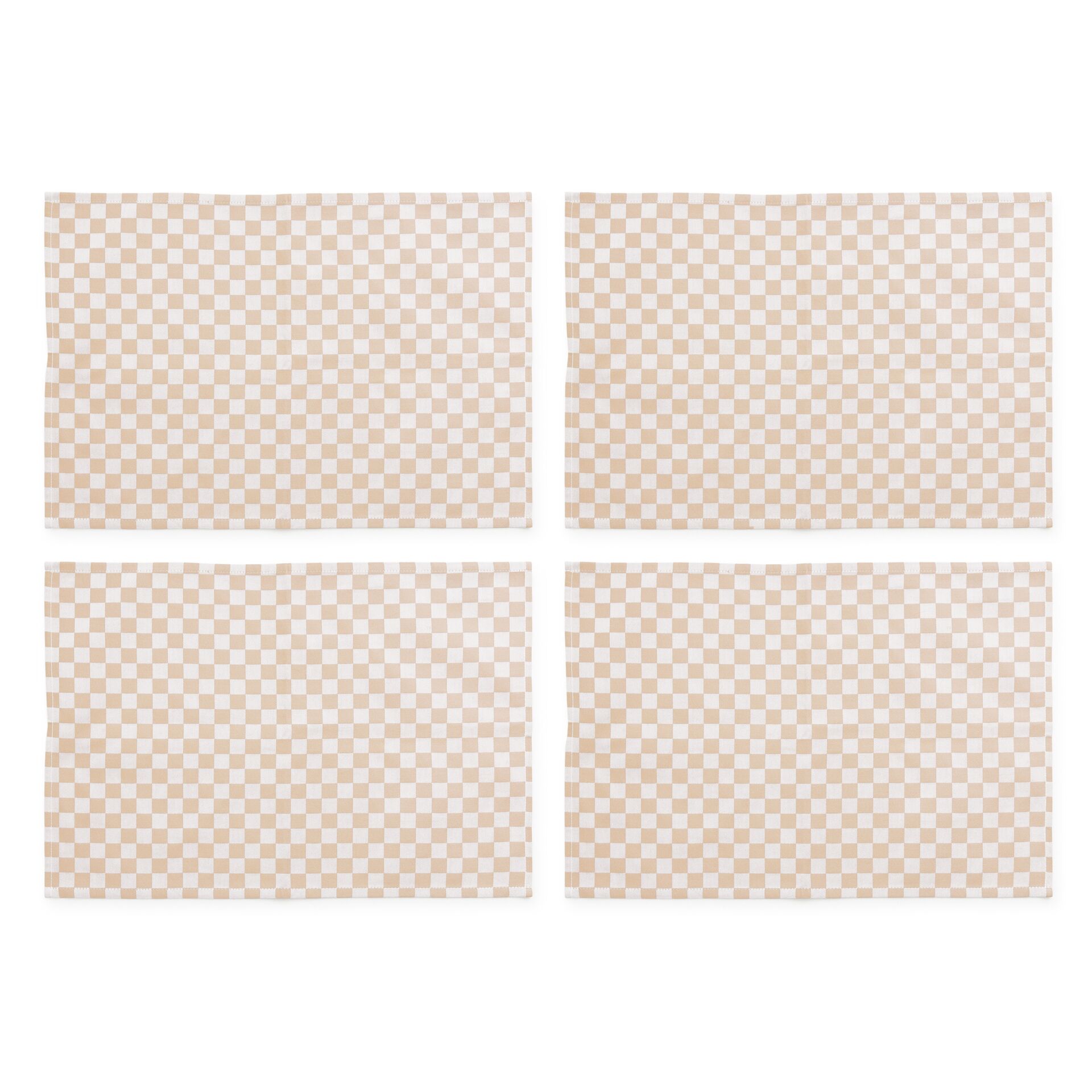 Flax Check Placemat, Set of 4