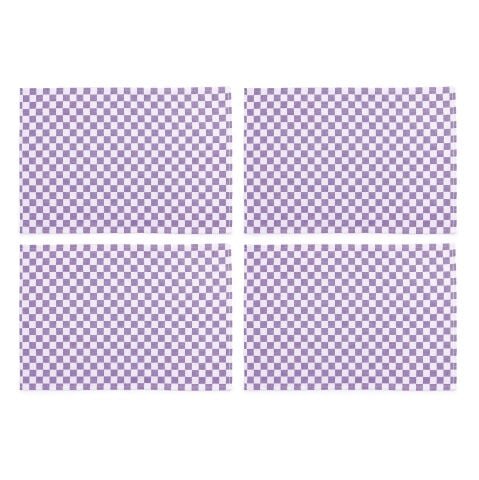 Plum Check Placemat, Set of 4