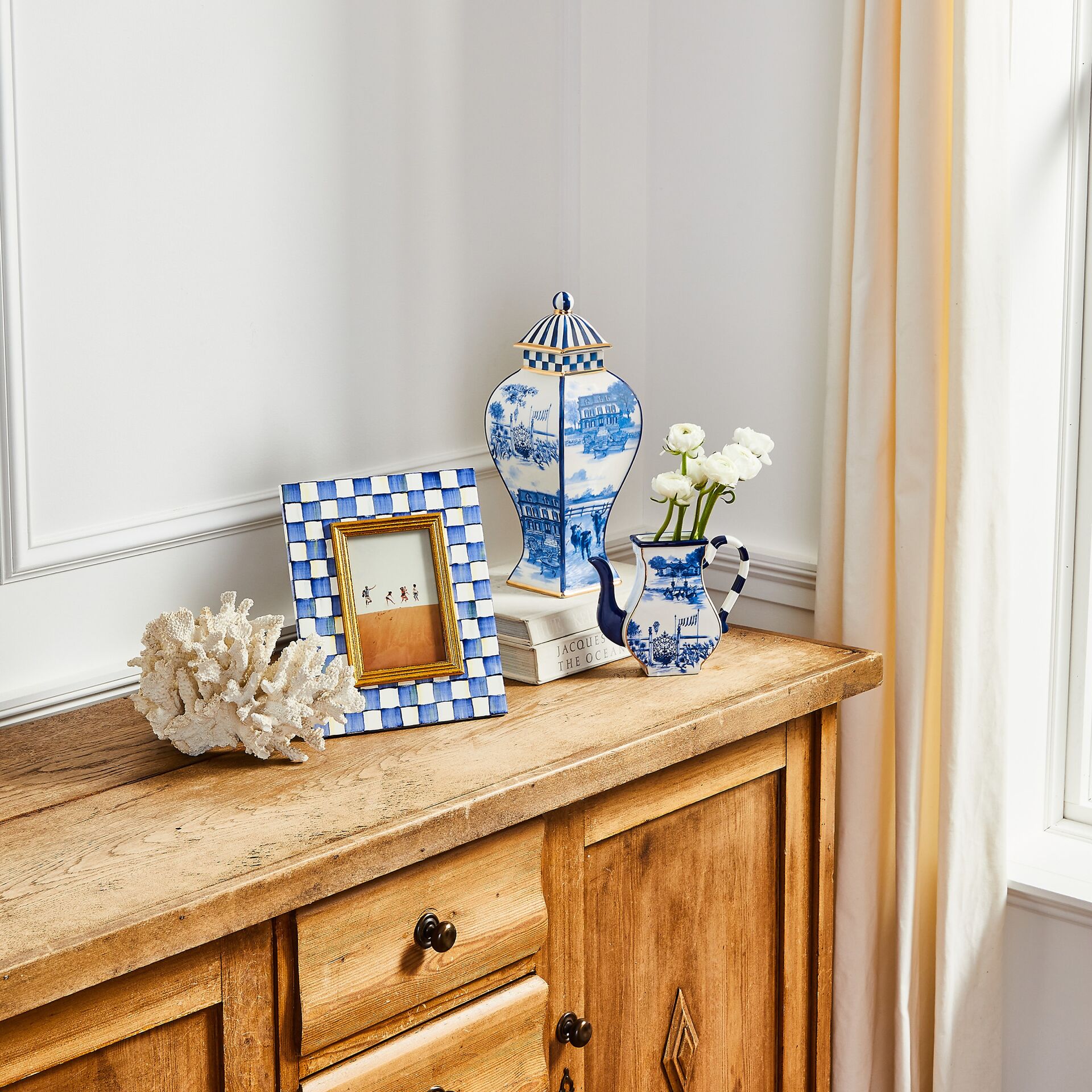 Royal Check Enamel Frame - 4'' x 6''