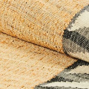 Jute Scalloped Black and White 2' x 3' Rug