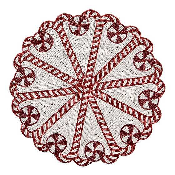 Peppermint Beaded Placemat