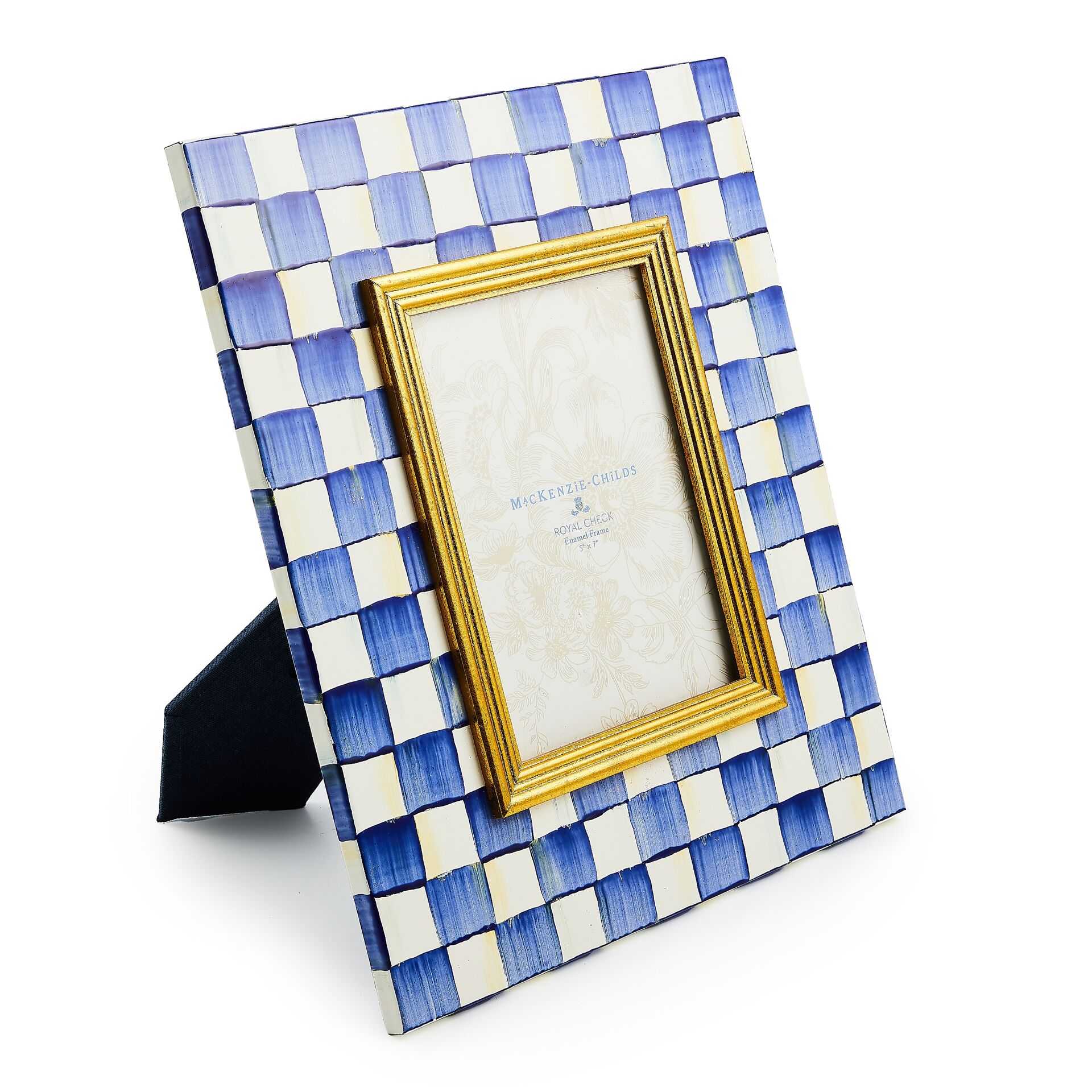 Royal Check Enamel Frame - 13 cm x 18 cm