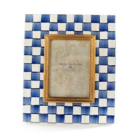 Royal Check Enamel Frame - 13 cm x 18 cm
