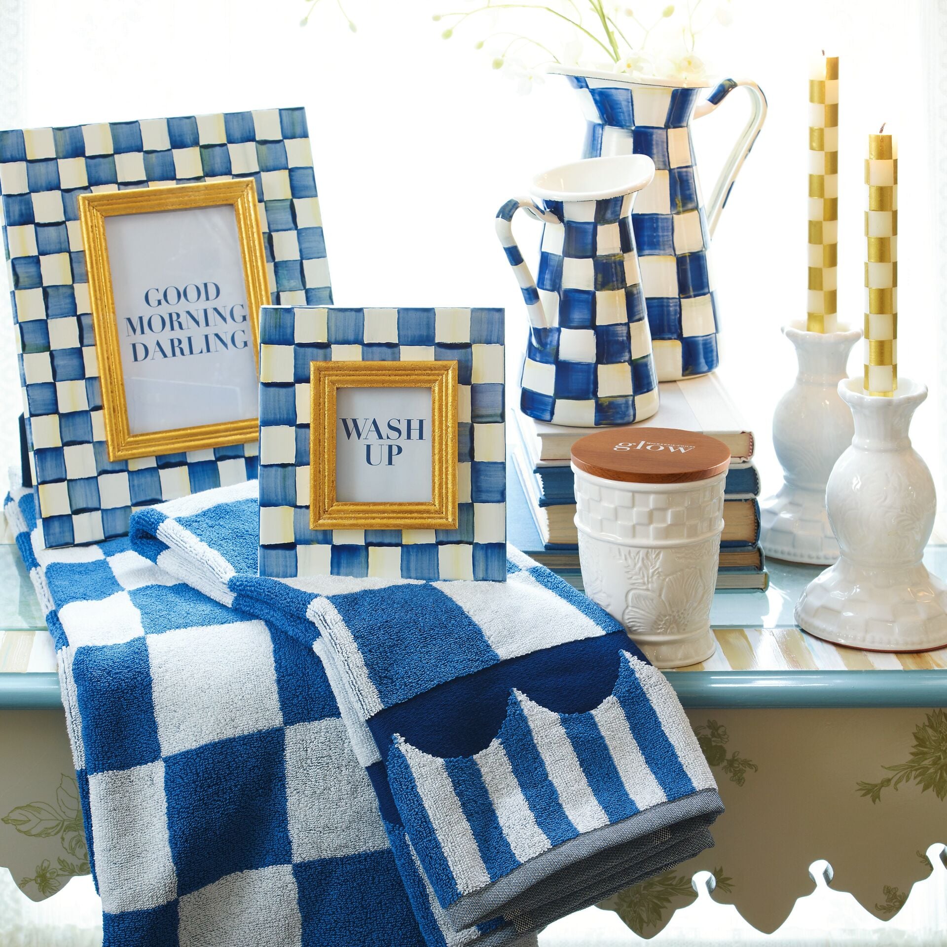 Royal Check Enamel Frame - 13 cm x 18 cm
