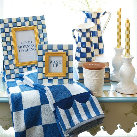 Royal Check Enamel Frame - 13 cm x 18 cm