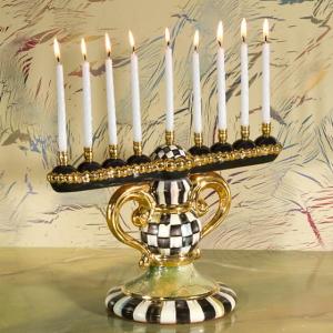 Courtly Check Menorah